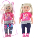 Blonde pop 45 cm met flesje