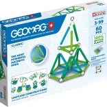 Klassieke magnetische blokken Geomag Recycled, 60 onderdelen