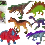 Set van gekleurde dinosaurusfiguren (6 stuks)