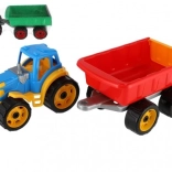 Plastic tractor met aanhanger voor kinderen