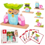 Creatieve houten 3D-blokken uil CLASSIC WORLD