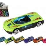 Mini-raceautootjes 7 cm – metalen-kunststof set, vrijloop, mix van kleuren