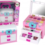 Roze-witte beautykoffer voor kinderen