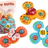 Sensorisch speelgoed met zuignappen – lieveheersbeestje, bij en vlinder (set van 3)