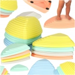 Pastelkleurige stenen voor balans- en zintuiglijke training voor kinderen