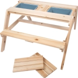 Kinder houten speeltafel 2 in 1 met bakken