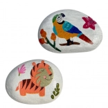 Arto stenen versieren met servettentechniek