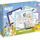 Tekenschool BLUEY – creatieve set met werkboek en 4 uitwisbare borden