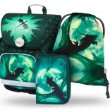 Schoolset BAAGL Ergo Drak: boekentas, etui, zak