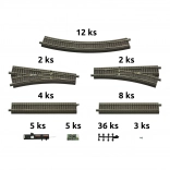 Roco geoLINE set rails met bedding en accessoires voor digitale startsets