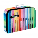 Gelamineerd koffertje 34 cm voor school- en knutselspullen