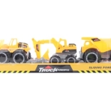 Bouwvoertuigenset – graafmachine, kiepwagen en wiellader (3 stuks)