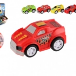 Verrassingsbal met plastic auto 5 cm met terugtrekfunctie