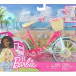 Fiets voor Barbie-pop met mandje en helm