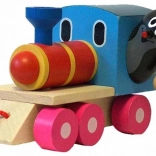Houten trektreintje met Molletje