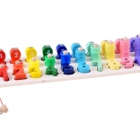 Houten educatief speelgoed om cijfers te leren met hengel voor visjes