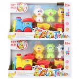 Leuke trein met dieren op batterijen