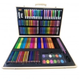 Houten schilderskoffer – creatieve kunstset 180 stuks