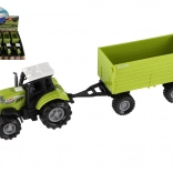 Plastic tractor met aanhanger 26 cm met licht en geluid