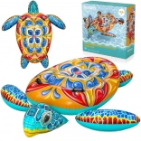Kleurige opblaasbare schildpad met handvatten Bestway met Majolika print 183x173 cm
