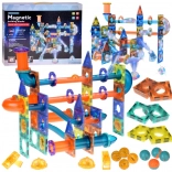 Lichtgevende magnetische 3D bouwset – magnetische knikkerbaan set 116 stuks