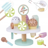 Houten magnetische ijsjes op standaard van Tooky Toy