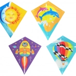 Vlieger ruitvorm van nylon voor kinderen