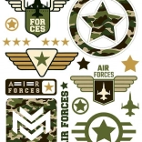 strijkapplicaties luchtvaart – groot vel 20 × 30 cm