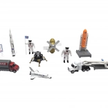 Set kosmonauten en ruimtetransportmiddelen