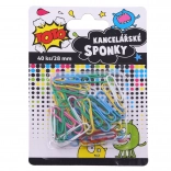 Gekleurde kantoor paperclips 28 mm