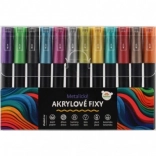 Acryl metallic stiften 12 st voor universeel gebruik