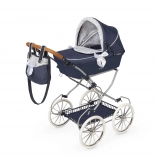 DeCuevas inklapbare poppenwagen Vintage 2025 met tas, hoogte duwbeugel 81 cm