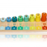 Houten tel- en sorteerbord 1–10 LELIN