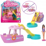 Mini-boot met glijbaan en zwembadje MINI BARBIE LAND van Mattel