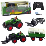 RC tractor met aanhanger en vorken 2,4 GHz