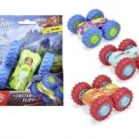 Monstertruck auto met vliegwiel, 10 cm, 4 kleuren/soorten