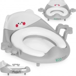 Kinder WC-bril met handgrepen en zachte bekleding, grijs, ECOTOYS