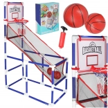 Draagbare basketbalset met twee ballen en pomp