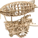 Houten mechanische puzzel steampunk luchtschip