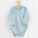 Babyromper met volledige doorknoopsluiting NEW BABY Classic II dino, mint, maat 56 (0–3 maanden)