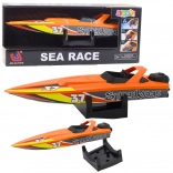 Opwindbare motorboot voor in het water – oranje