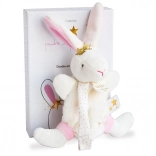 Doudou cadeau set - Konijntje met fopspeenhouder