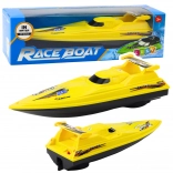 Gele batterij-aangedreven motorboot