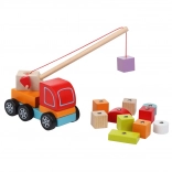Cubika Houten Kraanwagen met Magneet