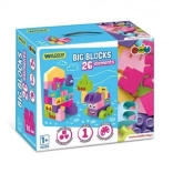 Wader grote blokken 26 stuks roze