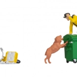 Noch Funny-Scenes Pas op, hond! – figuren en scène voor modelspoor in H0-schaal