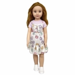 Wandelende pop in bloemenjurk 70 cm