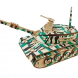 Woodcraft houten 3D puzzel – grote tank