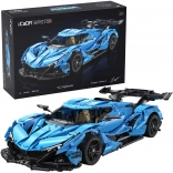 Bouwset CADA Master blauwe V12 hypercar 1:8 (3865 stenen)