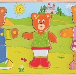 WOODY aankleedpuzzel – berenfamilie
